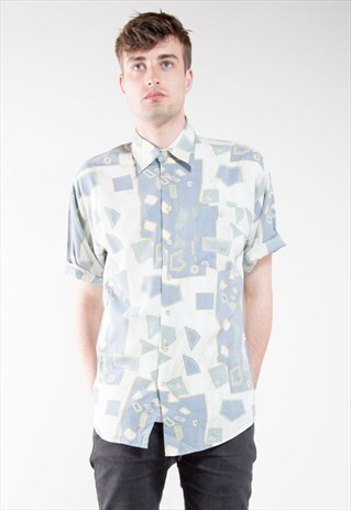 90'S GEOMETRICAL PATTERNED VINTAGE SHIRT