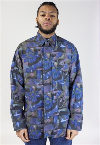 VINTAGE 90S ABSTRACT PATTERNED SHIRT