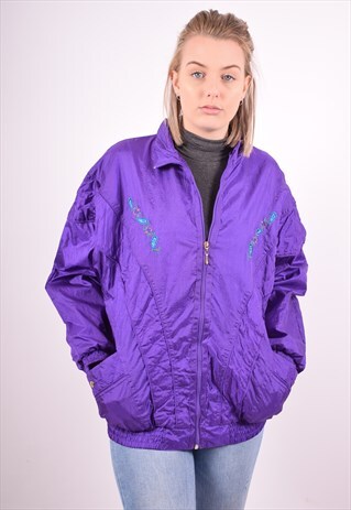 WOMENS VINTAGE TRACKSUIT TOP JACKET MEDIUM MULTI 90S
