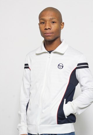 VINTAGE SERGIO TACHINNI WHITE TRACK JACKET