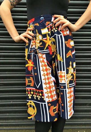 VINTAGE CRAZY PATTERNED CULOTTES