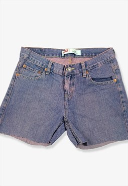 Vintage levi's 550 denim shorts pink blue w30 BV14550