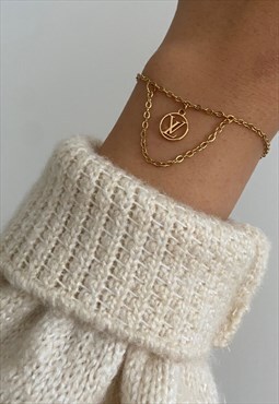 Authentic Louis Vuitton Pendant Reworked Bracelet