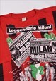 VINTAGE 1992 AC MILAN FOOTBALL CLUB GRAPHIC T-SHIRT IN RED