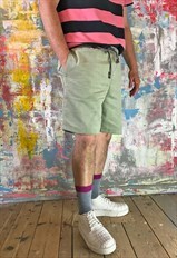 Green Cord  Shorts