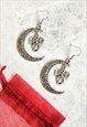 STATEMENT MOON MYTHICAL DRAGON EARRINGS