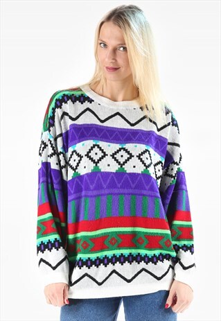 AZTEC PRINT SWEATER JUMPER
