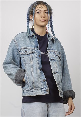 VINTAGE 90'S WOOL LINED DENIM LEVI'S JACKET