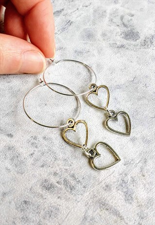 Valentine's Double Heart Hoop Earrings | Accessory Jam | ASOS Marketplace