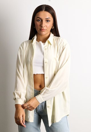 VINTAGE UNBRANDED LONG SLEEVED SHIRT IN CREAM