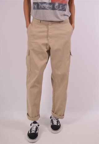 VINTAGE DICKIES CARGO TROUSERS KHAKI
