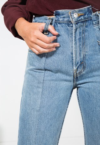 VINTAGE 80S REWORKED LEVI'S DECONSTRUCTED MOM DENIM JEANS