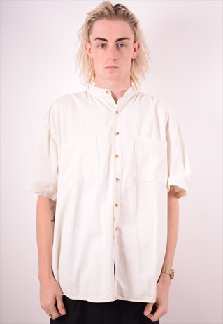 MENS VINTAGE SHIRT XXL WHITE 90S