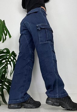 Vintage 90s Cargo Jeans Waist 25"