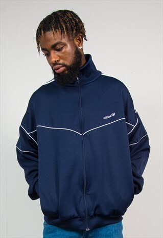 navy adidas jacket mens