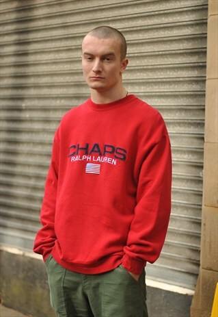VINTAGE CHAPS BY RALPH LAUREN SPELL OUT SWEATER