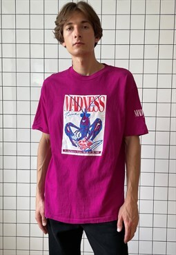 Vintage MADNESS Mudbug T Shirt Graphic Tee Tour 1988 Pink