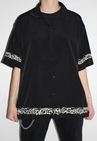 90S UNISEX TRIBAL BUTTON UP SHIRT
