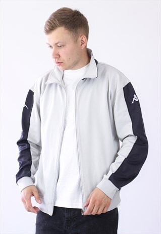 VINTAGE MENS KAPPA TRACK TOP DOUBLE LOGO JACKET