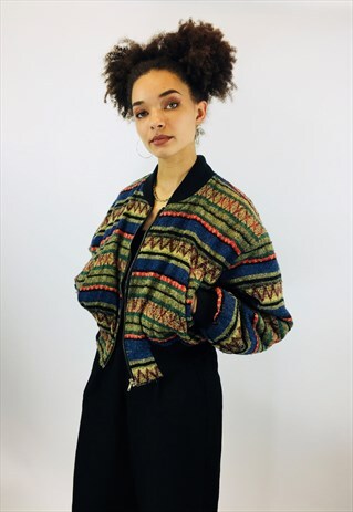 VINTAGE AZTEC OVERSIZED COAT