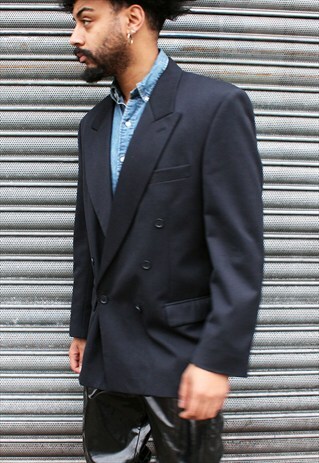 NAVY PURE NEW WOOL DAVID MOSS BLAZER