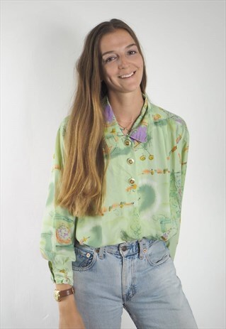 VINTAGE LIME CLOUD BLOUSE