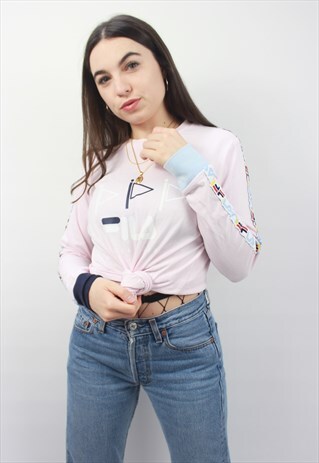 90'S RETRO PINK SIDE-TAPE TOP