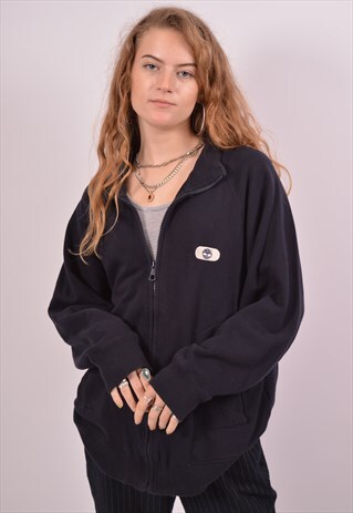 VINTAGE TIMBERLAND TRACKSUIT TOP JACKET NAVY BLUE