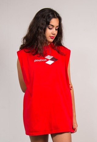 90'S VINTAGE RED REEBOK VEST TOP T-SHIRT