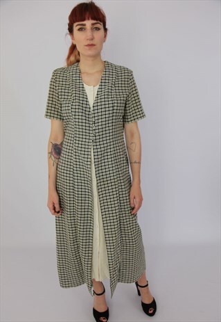 VINTAGE 90'S CHECKERED LAYERED DRESS