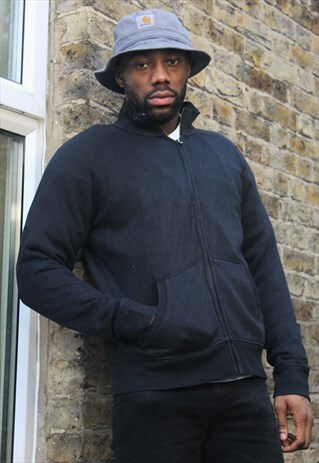 RETRO / 90'S / BLACK ZIP-UP JUMPER