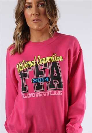 SWEATSHIRT JUMPER PRINT OVERSIZED LOGO UK 10 (KI4D)