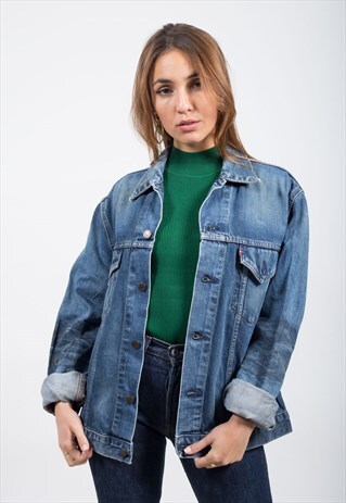 VINTAGE 80S CLASSIC LEVI'S BASIC DENIM JACKET / S7986