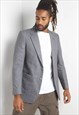 VINTAGE 80'S PIN STRIPED SUIT JACKET BLAZER GREY
