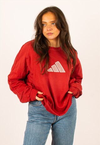 VINTAGE 90S ADIDAS SPELLOUT CREWNECK SWEATSHIRT XL