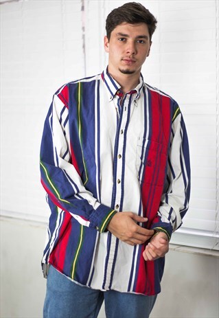 VINTAGE NAUTICA SHIRT LOGO 90S XL 13.5
