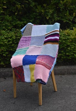 Handmade Vintage Crochet Square Blanket 