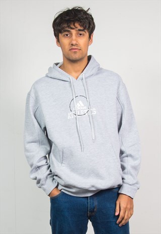 ADIDAS HOODIE GREY HOODED SWEATSHIRT