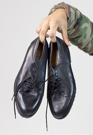 VINTAGE ALDO BRUE BLACK LEATHER DRESS SHOES