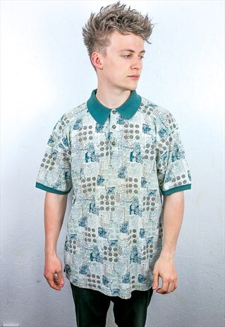 VINTAGE PATTERNED POLO SHIRT