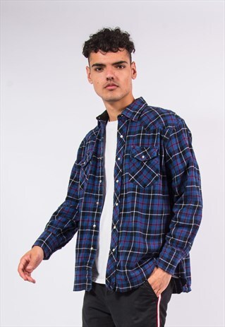 VINTAGE WRANGLER FLANNEL WESTERN SHIRT