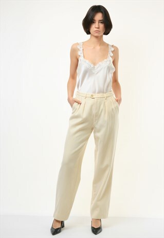 80S BOGNER WOOLMARK HIGH WAISTED MOMS TROUSERS 3885