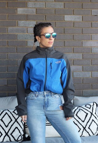 VINTAGE Y2K THE NORTH FACE GREY AND BLUE JACKET