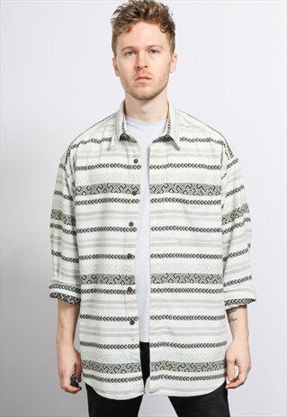 VINTAGE AZTEC PATTERNED SHIRT