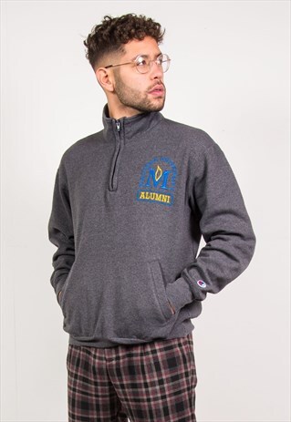 VINTAGE CHAMPION 1/4 ZIP SWEATSHIRT MARQUETTE