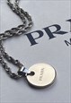 Authentic Preowned Prada Pendant- Reworked Necklace