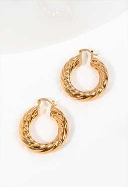 Gold Plated Nixi hoop earrings