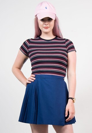 90'S NAVY BLUE PLEATED TENNIS SKIRT