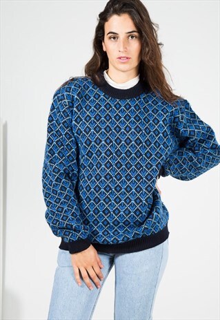 ON SALE VINTAGE 80S CLASSIC KNITWEAR JUMPER / S0039