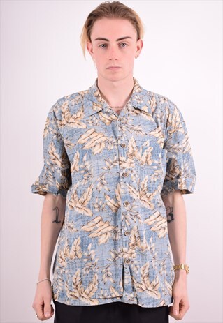 MENS VINTAGE HAWAIIAN PRINT SHIRT LARGE MULTI 90S